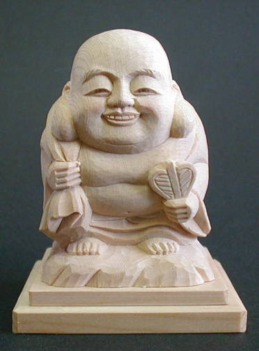 布袋像/癒しの仏像かわいい七福神 仏師、瑞雲の微笑仏